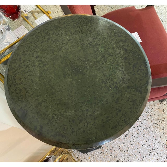Late 19th Century Antique 42" Green Marble Pedestal Italian For Sale - Image 5 of 11