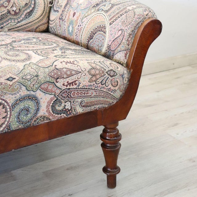 Wood Antique Walnut Sofa, 1800s For Sale - Image 7 of 11