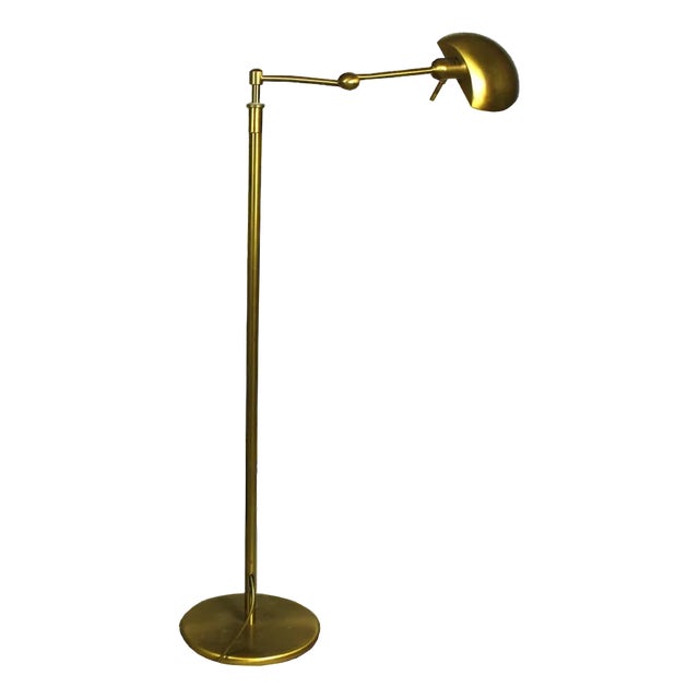 Brass Floor Lamp from Holtkötter Leuchten, 1980s For Sale