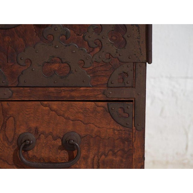 Antique Tansu Storage Chest of Drawers For Sale - Image 9 of 14