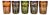 Rabat 5 Tea Cups by Saint Louis, Set of 5 For Sale