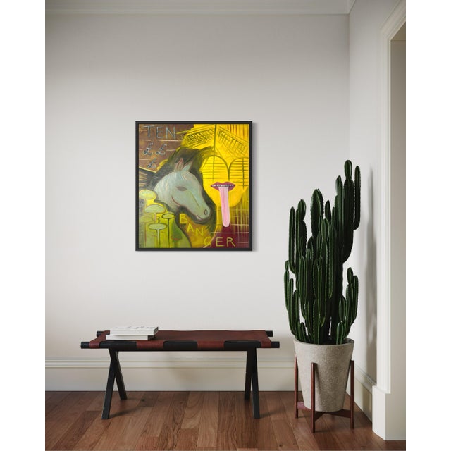 Created in 2025, ‘Ten £ Banger’ is an original oil on canvas by Glasgow-based artist Steven E Robertson. Drawing on...