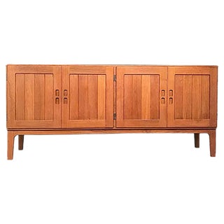 Vintage Danish Solid Teak Sideboard, 1960s For Sale