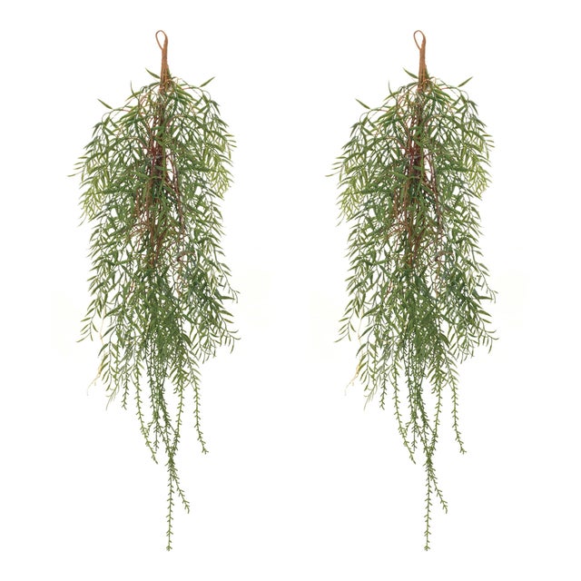 Enhance your home decor with the natural beauty of this Foliage Twig Swag Set. Designed with lush green foliage, earthy...