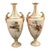 Blush Ivory Porcelain Vases with Floral Decoration from Royal Worcester, 1890s, Set of 2 For Sale - Image 3 of 13