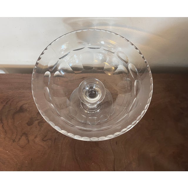 Antique 19th Century American Cut Glass Footed Centerpiece Compote or Fruit Bowl For Sale - Image 16 of 16