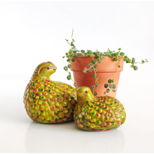 Vintage Ceramic Quail Figurines a Pair Chairish