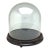 Antique Hand Blown Glass Cloche Dome With Wood Base 11 1/2” by 11” Tall For Sale