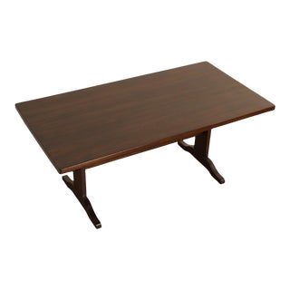 Shaker Style Custom Crafted Trestle Dining Table For Sale