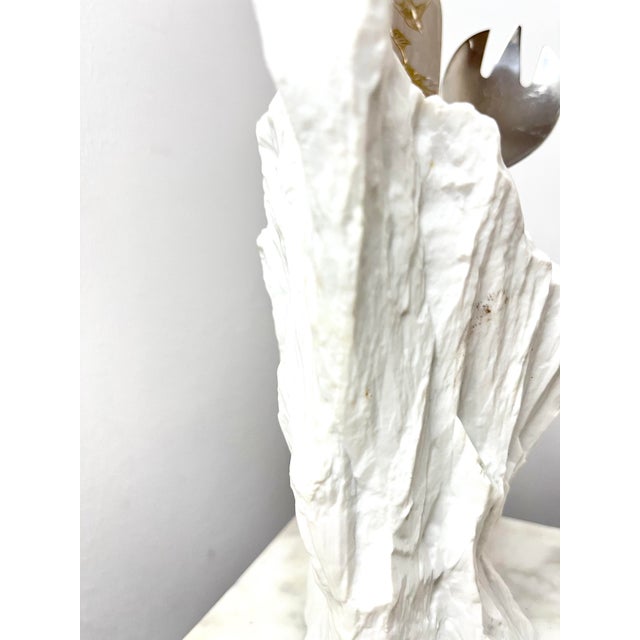 Mid-Century Modern Mid-Century Mineral-Shaped Bisque Porcelain Vase from Hutschenreuther, Germany, 1960s For Sale - Image 3 of 9