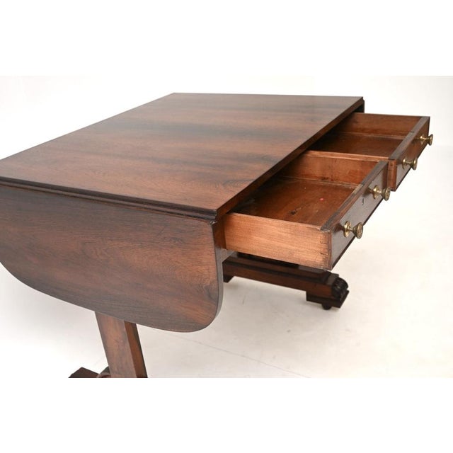 Wood Antique Regency Sofa Table, 1810 For Sale - Image 7 of 12
