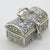 Vintage Italian Handmade Silver Treasure Chest Miniature Figurine, Italy, 1970s-1980s For Sale - Image 4 of 10