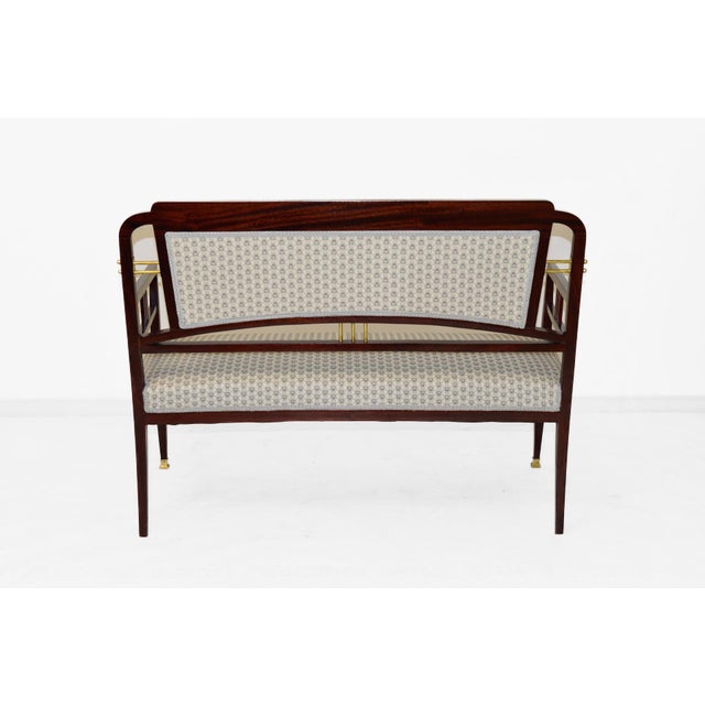 Vintage Art Nouveau Viennese Bench For Sale - Image 11 of 18