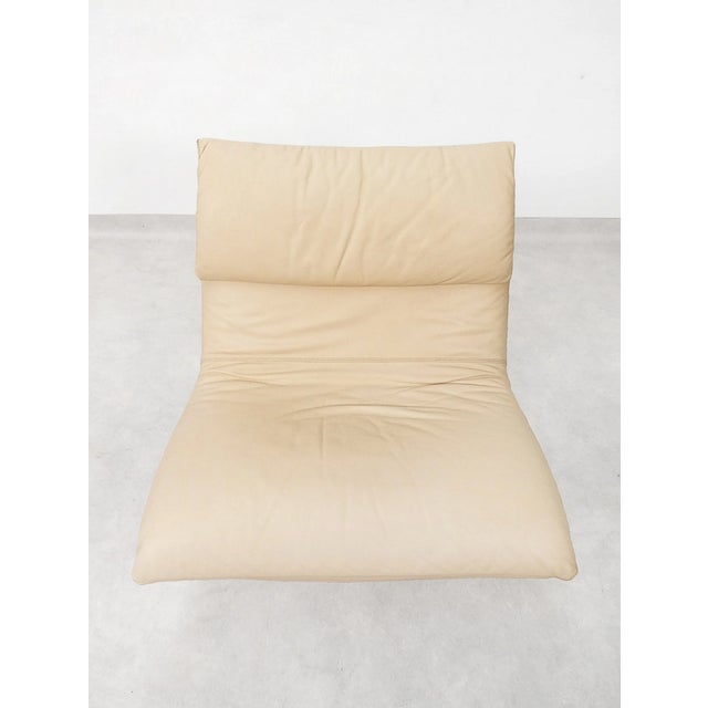 Onda Chair in Cream Leather by Giovanni Offredi for Saporiti Italia, 2000s For Sale - Image 9 of 18