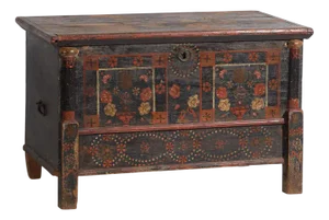Antique Painted Chest, 1870s