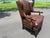 Traditional Leather Wingback Armchair For Sale - Image 12 of 12
