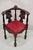 Late 20th Century Reproduction Italian Renaissance Style Mahogany Corner Side Chair W/ Carved Face For Sale - Image 12 of 12