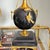 Pair of large antique 3-arm gilt bronze candelabra with black marble // Empire candle holders // black and gold // Napoleon III style For Sale - Image 15 of 15