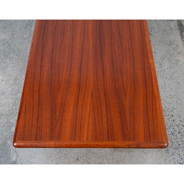 Mid Century Danish Modern Coffee Table Solid Teak Denmark Surfboard MCM Vintage For Sale In Sacramento - Image 6 of 12