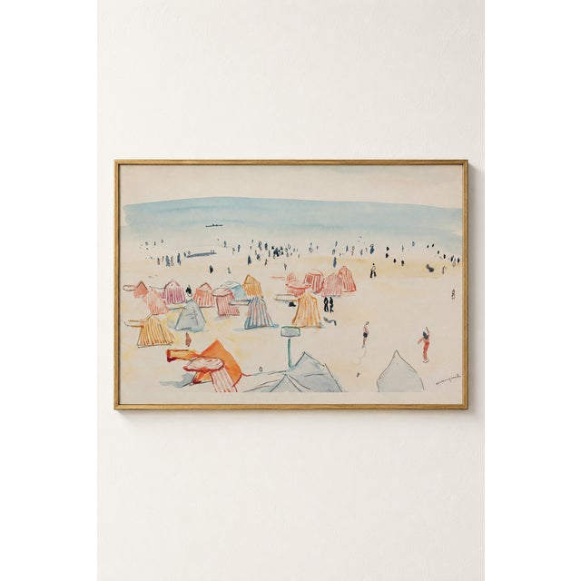 Bring the relaxed beauty of the French coast indoors with this vintage beach art print reproduction of Albert Marquet’s...