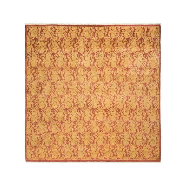 Mogul Collection Hand-Knotted Area Rug - Pink 8' 2" x 8' 3" For Sale - Image 4 of 4