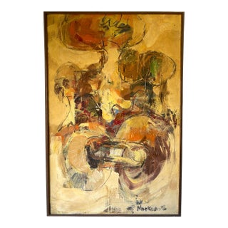 Mid-Century West Coast Abstract Expressionist Painting by Selma Moskowitz (1928–2018) For Sale