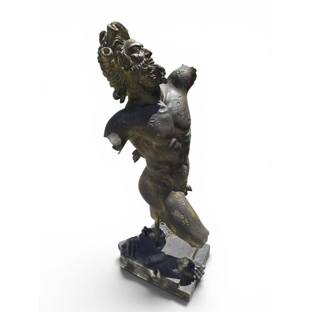 Italian Artist, Large Dancing Faun Sculpture, Late 20th Century, Bronze For Sale - Image 3 of 10