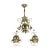 Wrought Iron and Glass Pendant Light & Sconces, Set of 3 For Sale