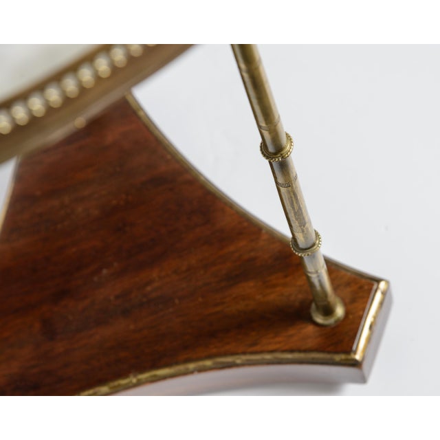 French White Marble Top and Brass Gallery Top End Table, Brass Legs For Sale - Image 10 of 10