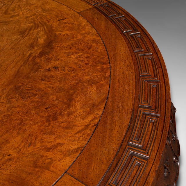 Brown 1920's Antique Centre Coffee Table For Sale - Image 8 of 8