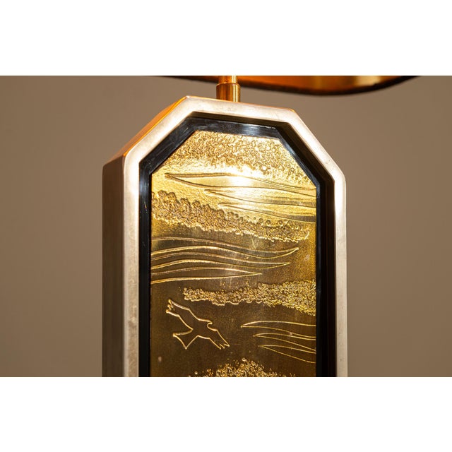 Limited Edition Table Lamps with 23 Karat Gold-Gilded Panels by Georges Mathias, 1980s, Set of 2 For Sale - Image 14 of 18