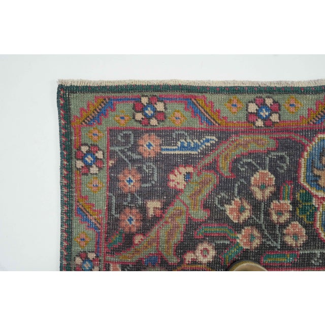 Textile 1970s Vintage Persian Handmade Wool 10x12 Red Area Rug For Sale - Image 7 of 11