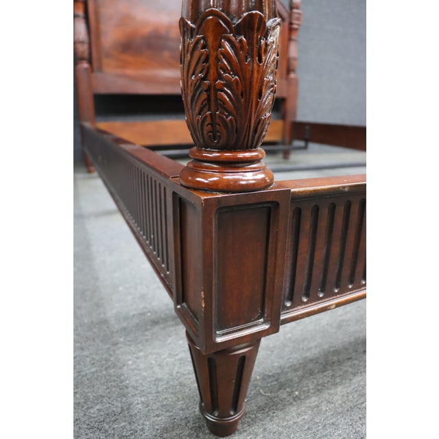 Henkel Harris Henkel Harris Genuine Mahogany Queen Size Bed Frame For Sale - Image 4 of 14