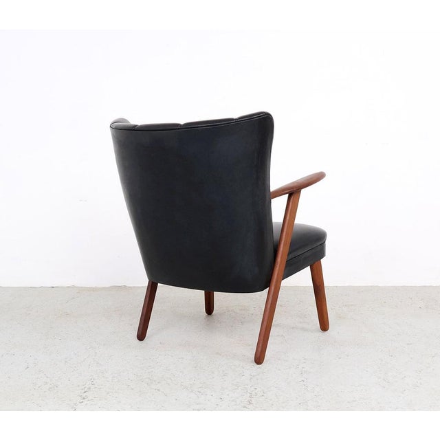 Wood Danish Chairs in Teak and Faux Leather from Erhardsen & Andersen, 1960s, Set of 2 For Sale - Image 7 of 17