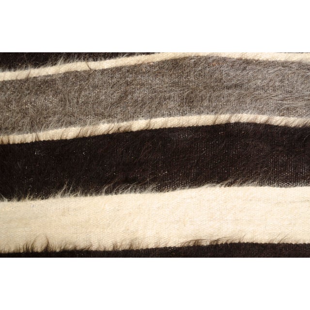 Vintage Angora Wool Kilim Rug For Sale - Image 4 of 10