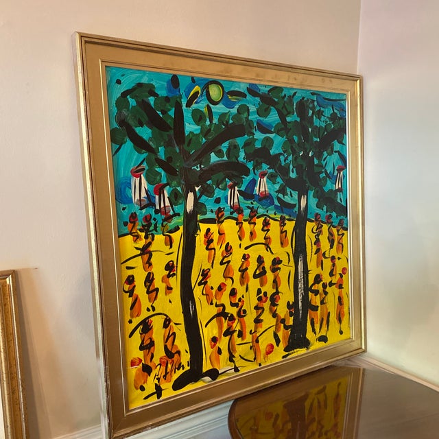 1970s Peter Keil Abstract Landscape Painting on Canvas, Framed For Sale - Image 10 of 12