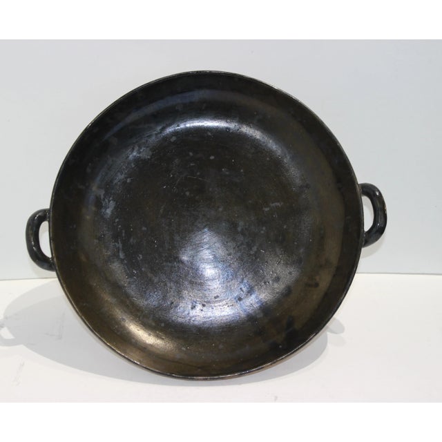 Italian Tazza Compote Terra Cotta With Marbelized Painting For Sale - Image 9 of 10