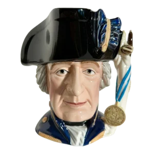 Vintage Admiral Lord Howe Porcelain Jug by Franklin Porcelain Studio and the Maritime Trust