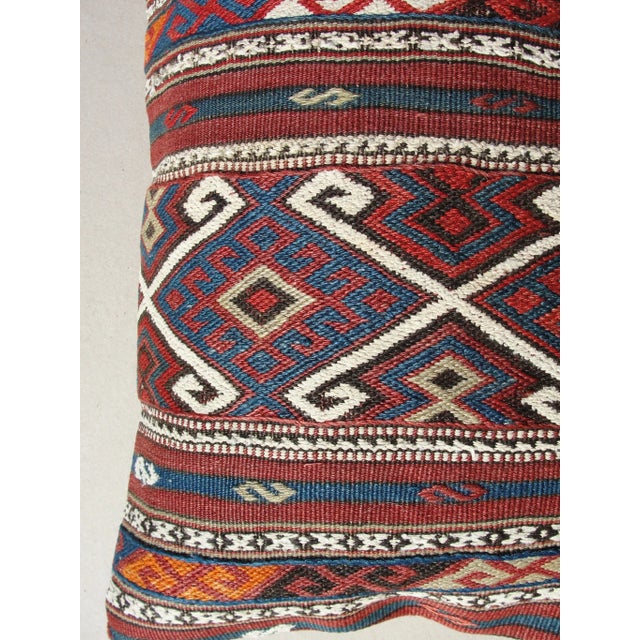 Turkish Kilim Rug Pillow For Sale - Image 3 of 11