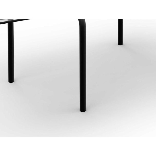 Edison Dining Table by Vico Magistretti for Cassina in Glass & Steel For Sale - Image 6 of 14