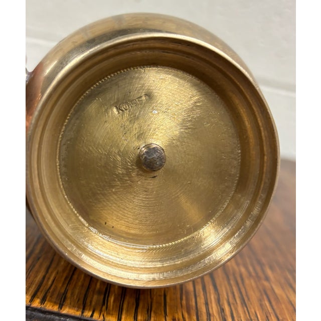 Metal Vintage Brass Korean Pouring Vessel Pitcher With Etched For Sale - Image 7 of 7