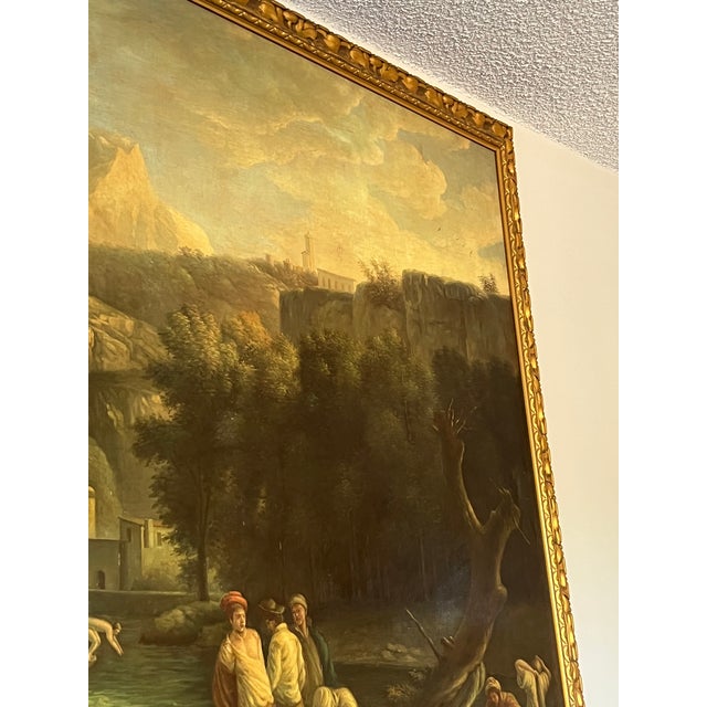 1980s Oil on Canvas Late 20th Century “The Falls at Tívoli“ Italian Landscape Painting, Unsigned. For Sale - Image 5 of 11