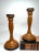 Vintage Art Deco Orange & Black Czechoslovakian Glass Candlesticks, a Pair For Sale - Image 10 of 11