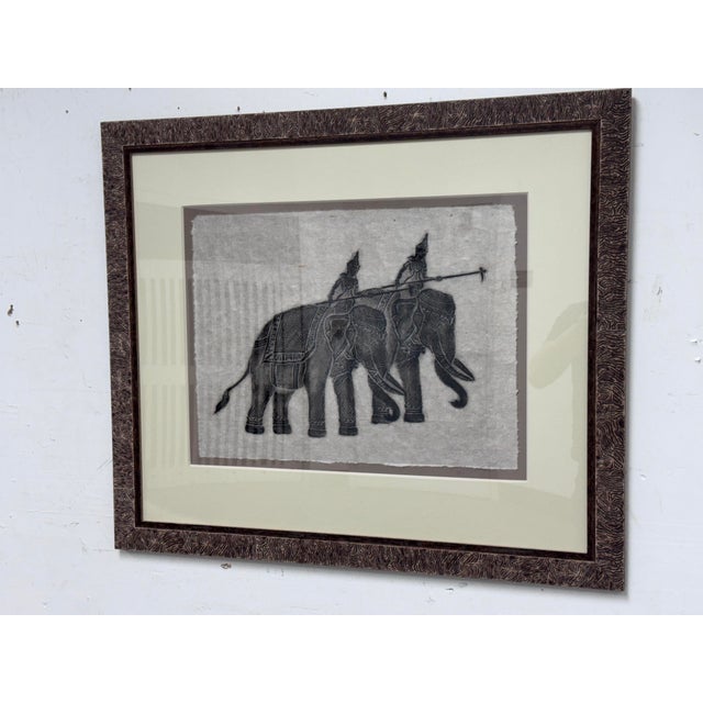 Design Plus Gallery presents an Artwork from Indonesia of Two Elephants with Soldiers Atop Holding Spears. This art is...