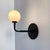 Not Yet Made - Made To Order Pair of Small Bent Arm Sconces by Research.Lighting, Black, Glass, Mid Century Modern For Sale - Image 5 of 11