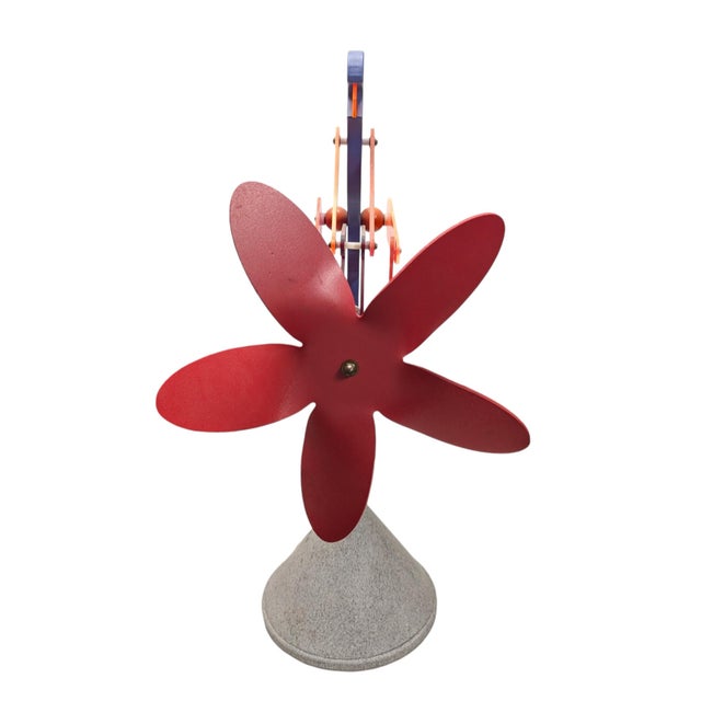 1990's Signed Kinetic Windmill & Rider Pop Art Sculpture #4/1000 For Sale - Image 4 of 6