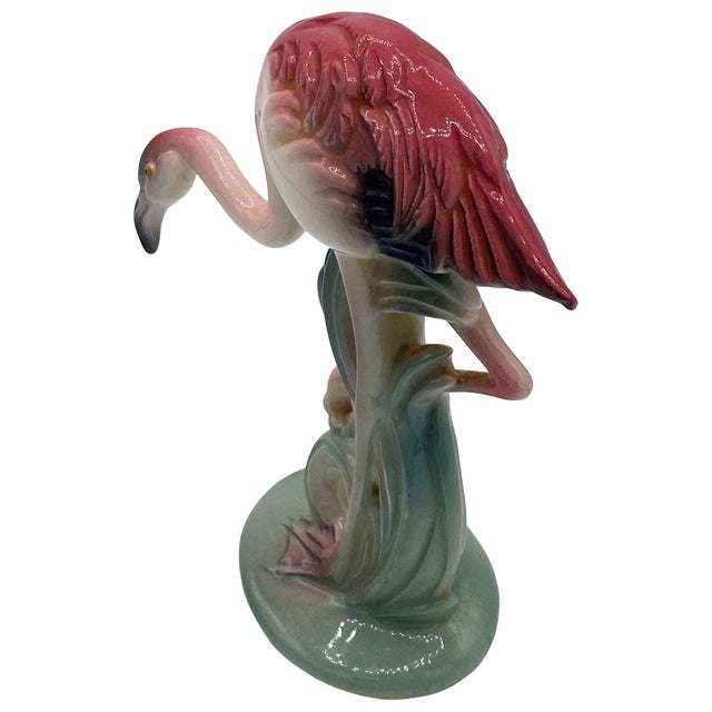 1950s Mid-Century Pink & Green Flamingo Ceramic Tabletop Sculpture Pair by Brad Keeler, 2 Pieces For Sale - Image 16 of 18