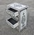 Wood Hand‑Painted Moroccan Nightstand / White and Black Zoua9 Woodwork For Sale - Image 7 of 7