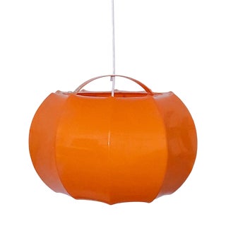Mid-Century Modern Orange Pendant Lamp from Ilka Plast, Germany, 1970s For Sale
