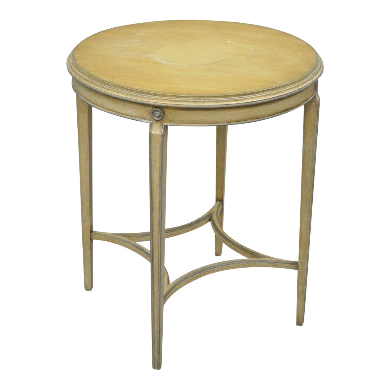 Vintage 28 French Neoclassical Adams Style Mahogany Round Accent Side Table Chairish